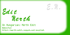 edit merth business card